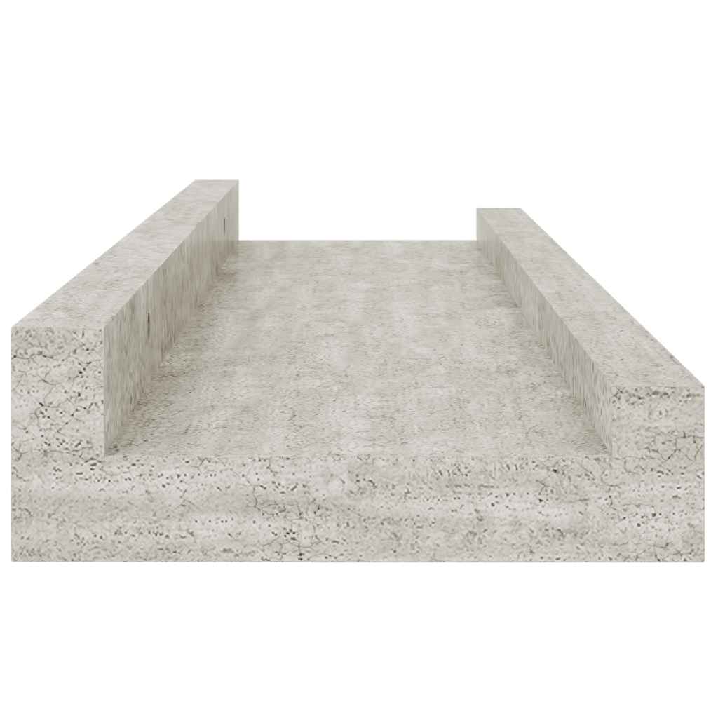 Wandregale 4 Stk. Betongrau 40x9x3 cm