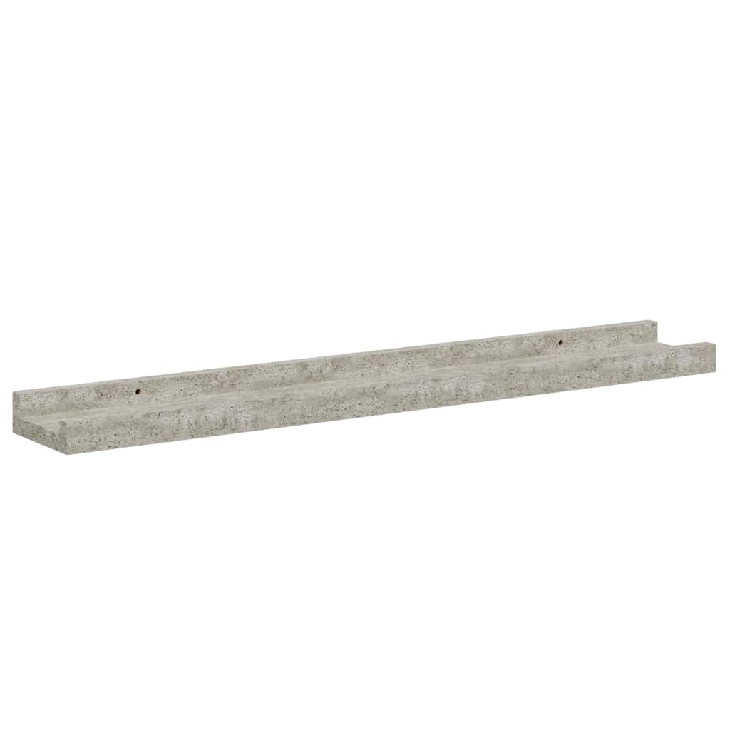 Wandregale 4 Stk. Betongrau 60x9x3 cm