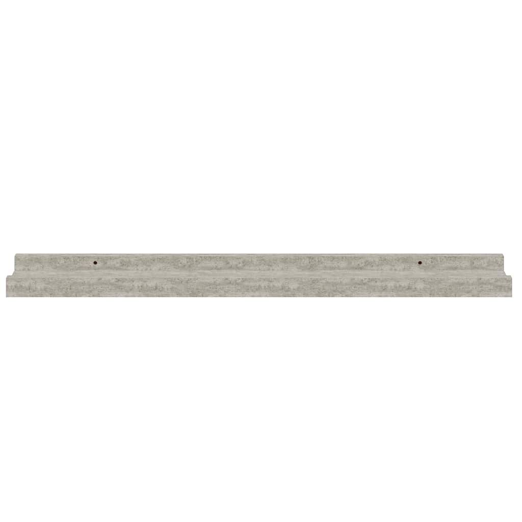Wandregale 4 Stk. Betongrau 60x9x3 cm