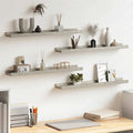 Wandregale 4 Stk. Betongrau 60x9x3 cm