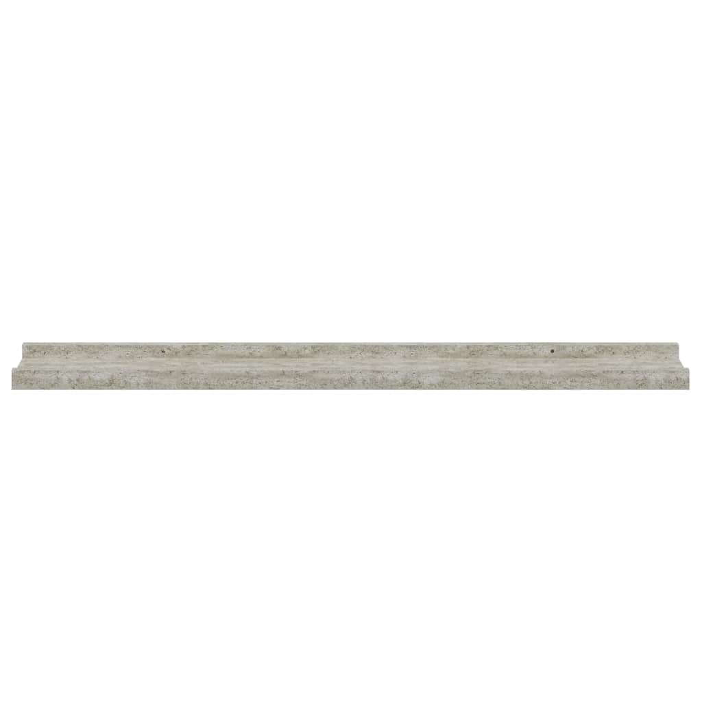 Wandregale 4 Stk. Betongrau 80x9x3 cm