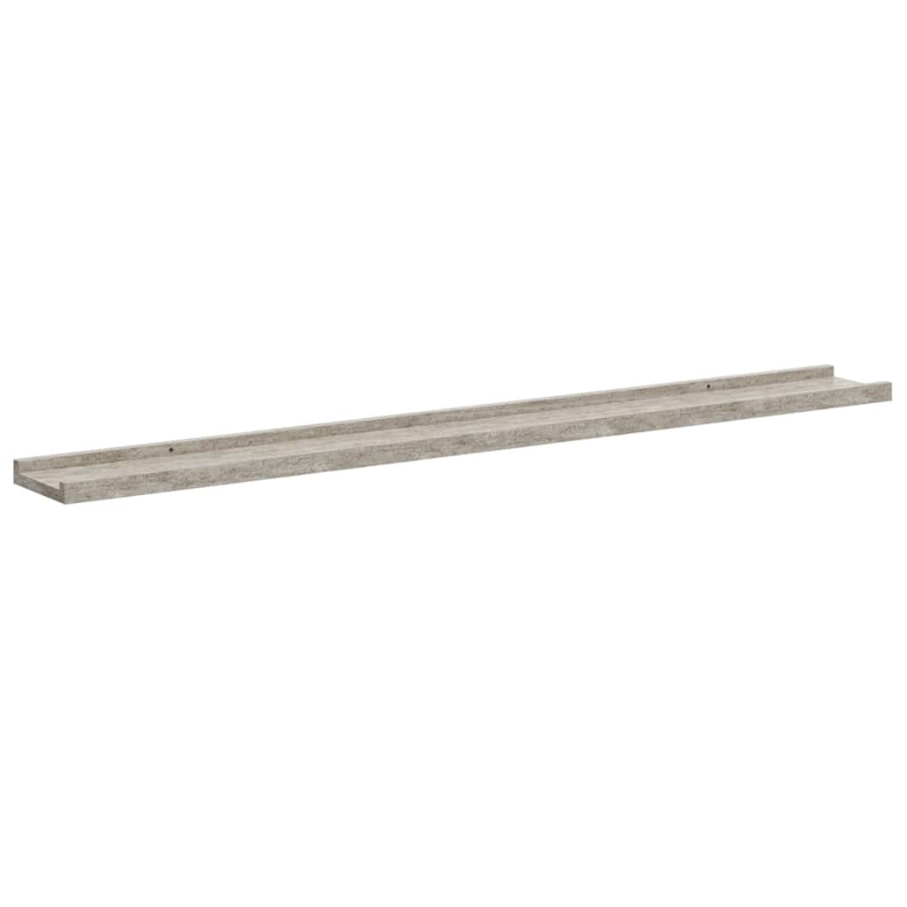 Wandregale 4 Stk. Betongrau 100x9x3 cm
