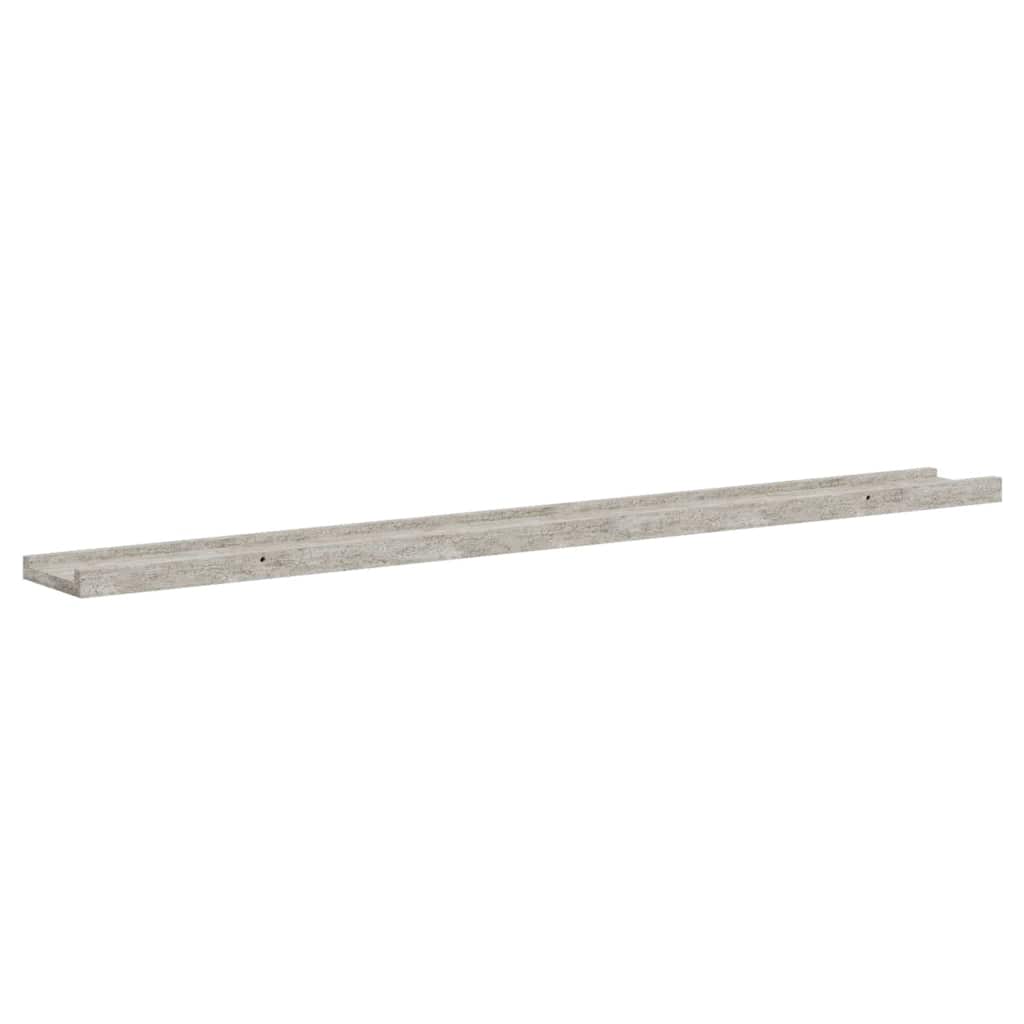 Wandregale 4 Stk. Betongrau 100x9x3 cm