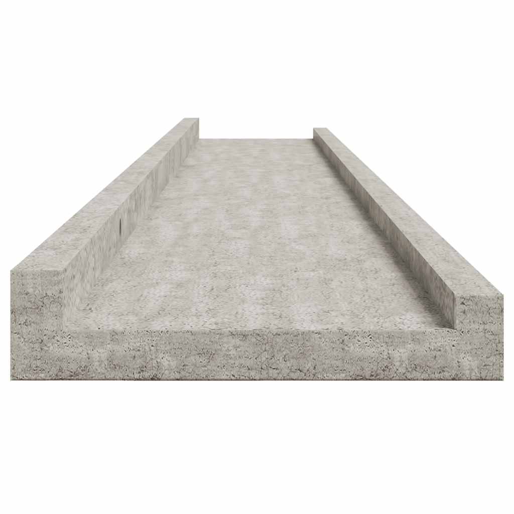 Wandregale 4 Stk. Betongrau 115x9x3 cm
