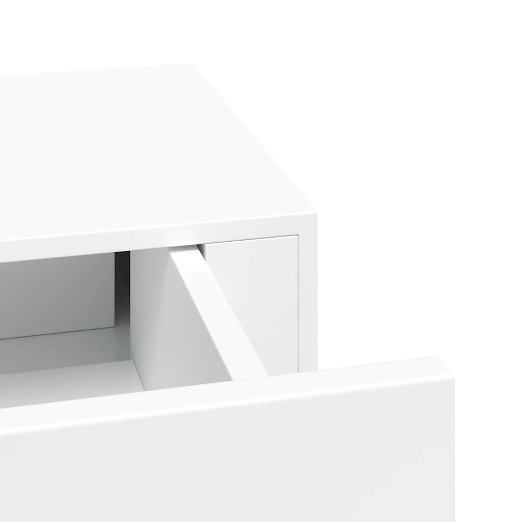 Wandregale mit Schubladen 2 Stk. Weiß 40x23,5x10 cm MDF