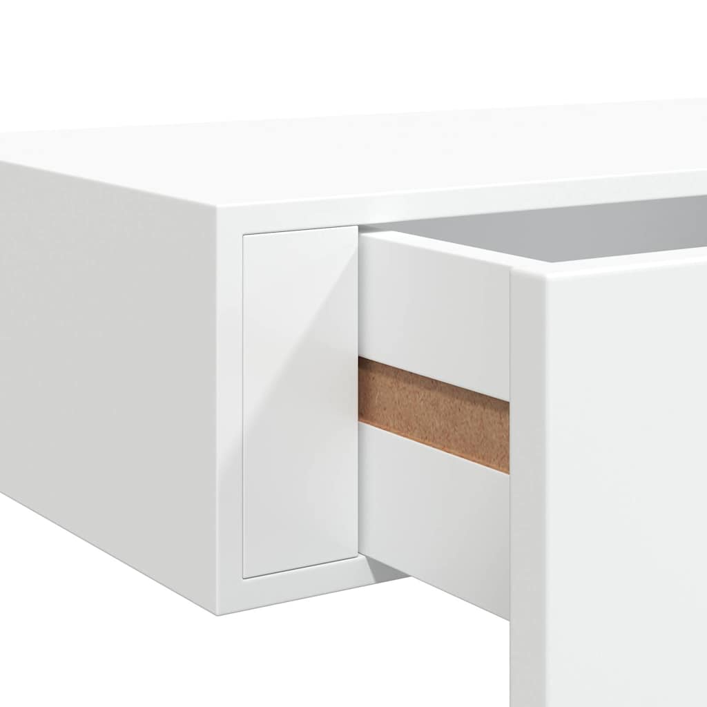 Wandregale mit Schubladen 2 Stk. Weiß 40x23,5x10 cm MDF