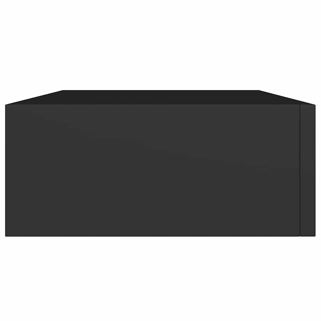 Wandregal mit Schublade Schwarz 40x23,5x10 cm MDF