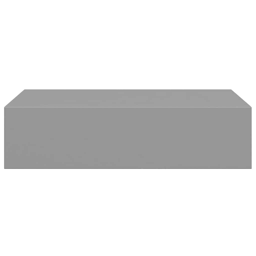 Wandregal mit Schublade Grau 40x23,5x10 cm MDF
