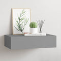 Wandregal mit Schublade Grau 40x23,5x10 cm MDF