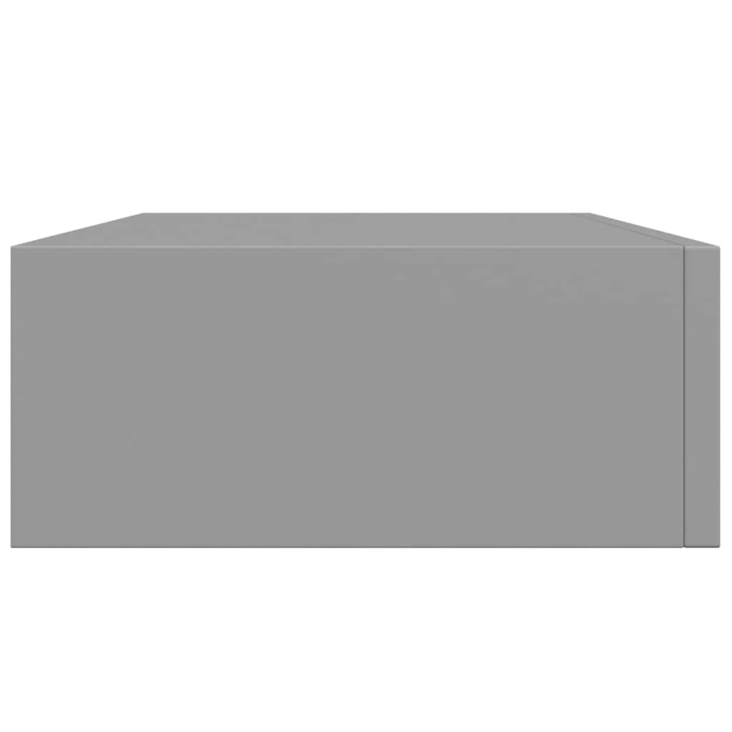 Wandregale mit Schubladen 2 Stk. Grau 40x23,5x10 cm MDF