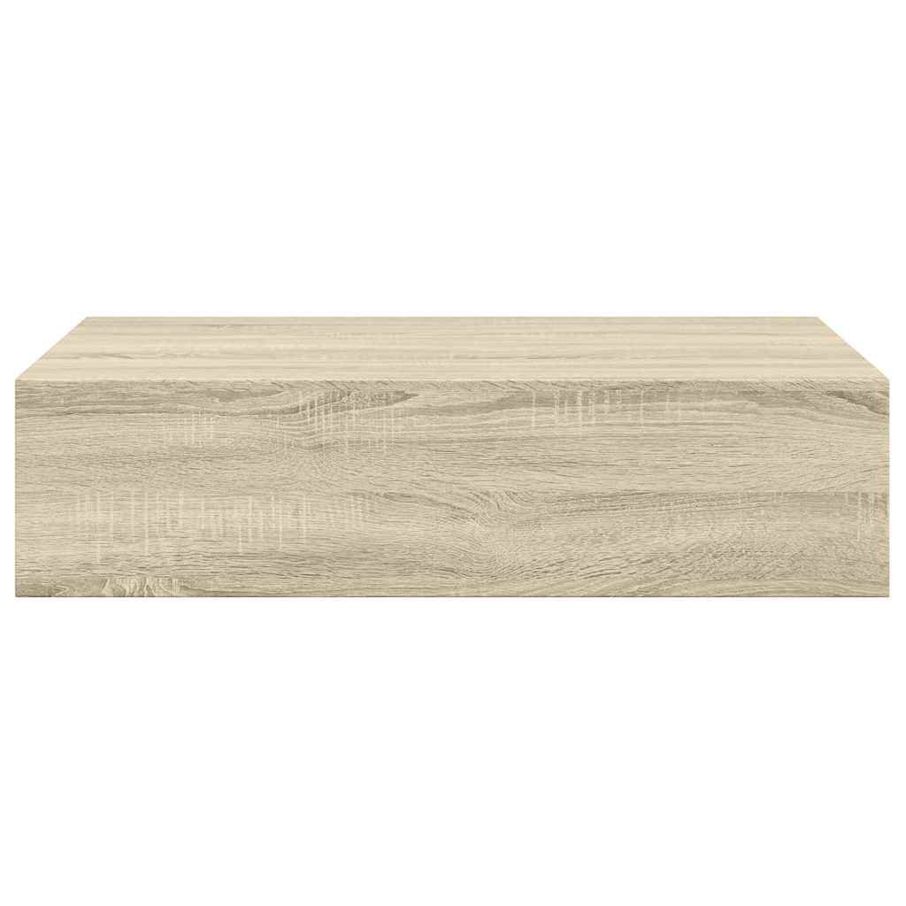 Wandregale mit Schubladen 2 Stk. Eichen-Optik 40x23,5x10 cm MDF