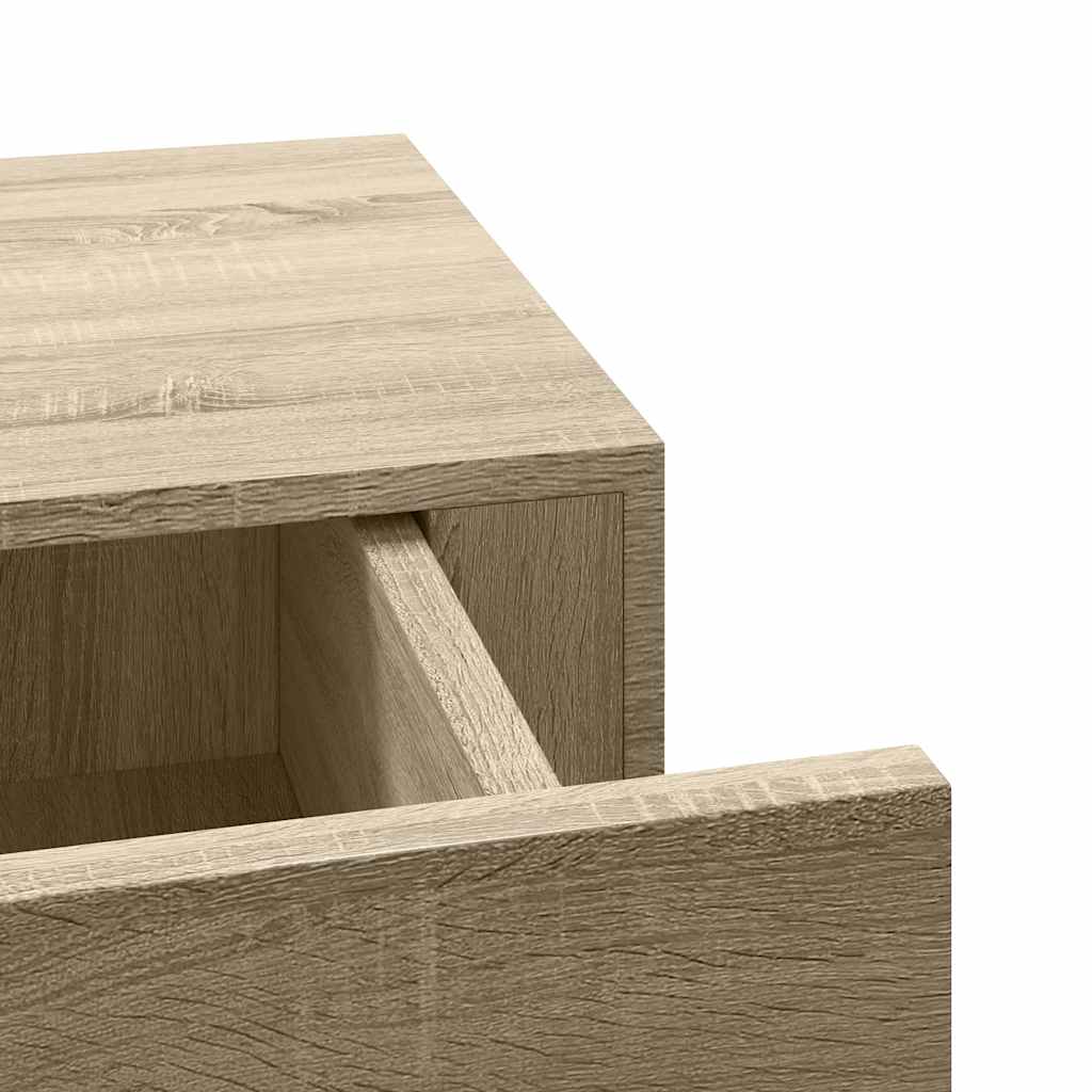 Wandregale mit Schubladen 2 Stk. Eichen-Optik 40x23,5x10 cm MDF