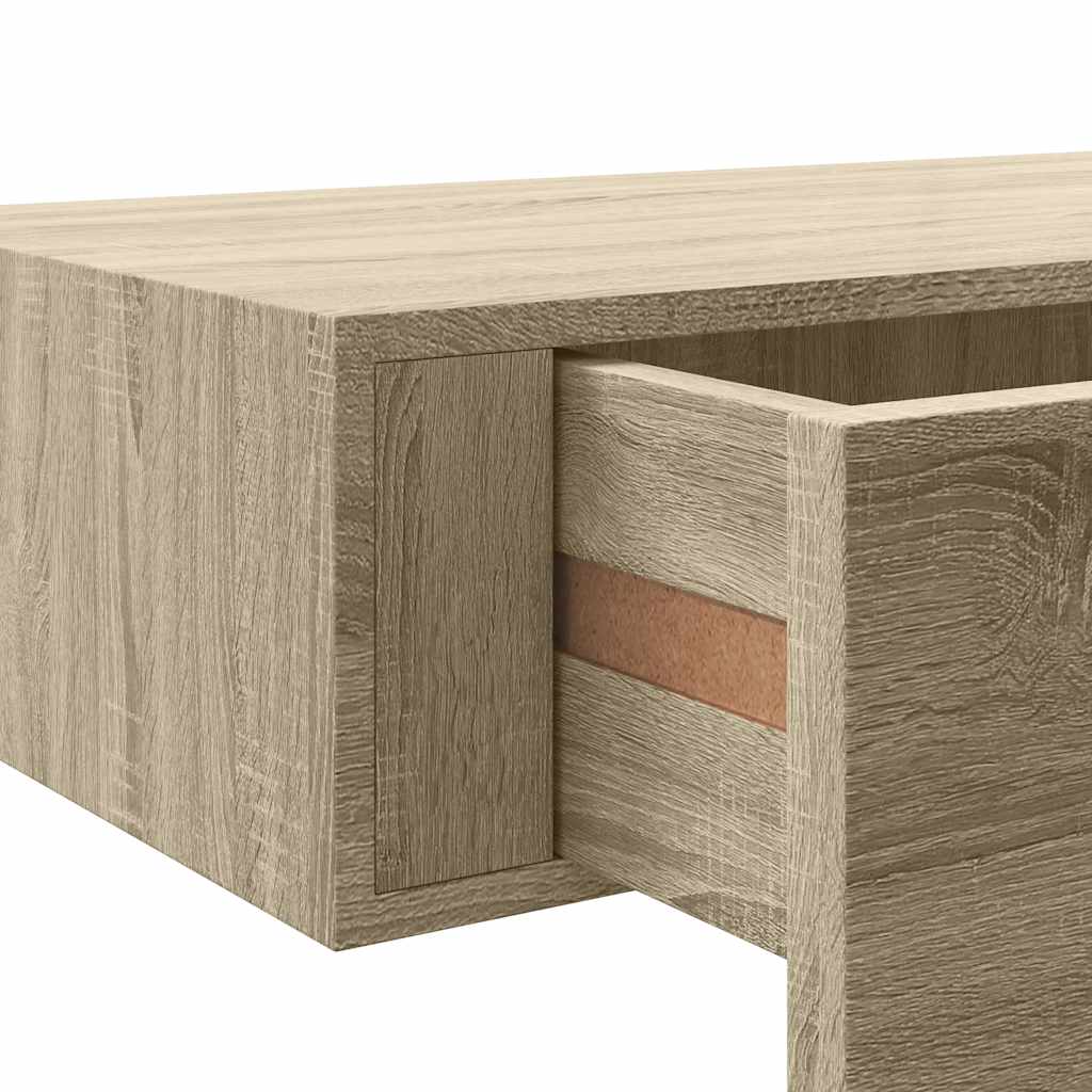 Wandregale mit Schubladen 2 Stk. Eichen-Optik 40x23,5x10 cm MDF