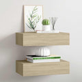 Wandregale mit Schubladen 2 Stk. Eichen-Optik 40x23,5x10 cm MDF