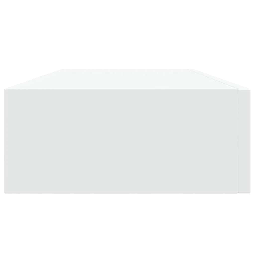 Wandregal mit Schublade Weiß 60x23,5x10 cm MDF