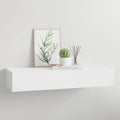 Wandregal mit Schublade Weiß 60x23,5x10 cm MDF