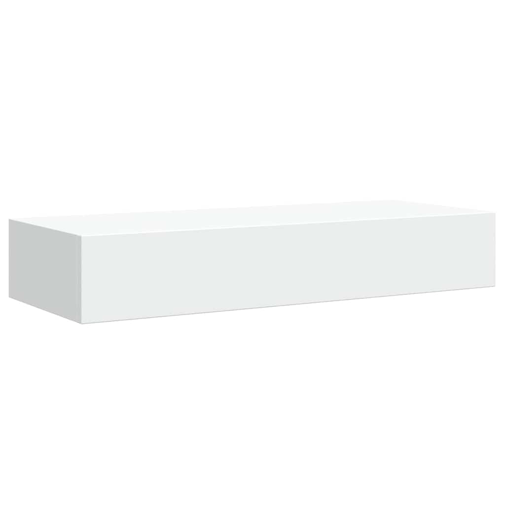 Wandregale mit Schubladen 2 Stk. Weiß 60x23,5x10 cm MDF