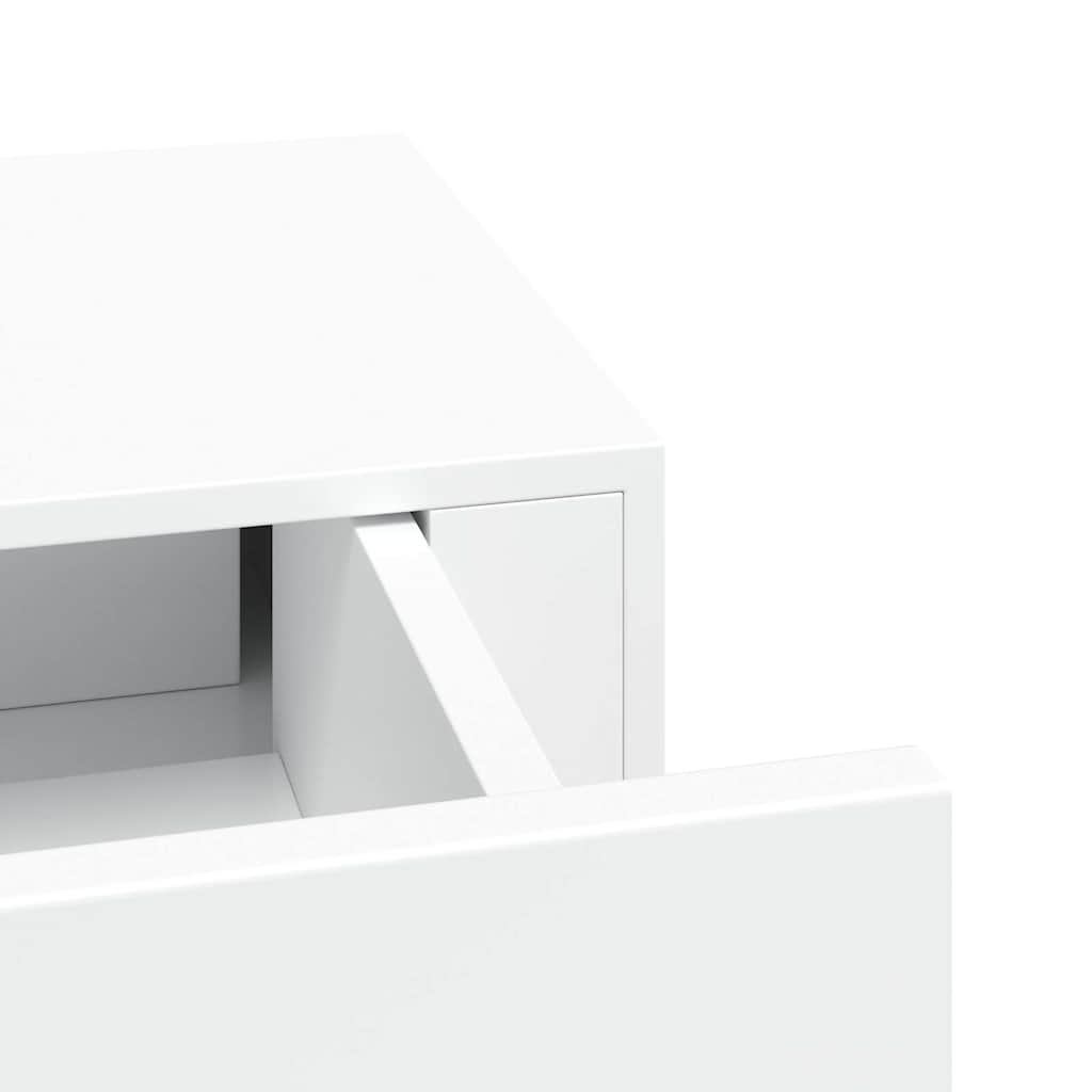 Wandregale mit Schubladen 2 Stk. Weiß 60x23,5x10 cm MDF