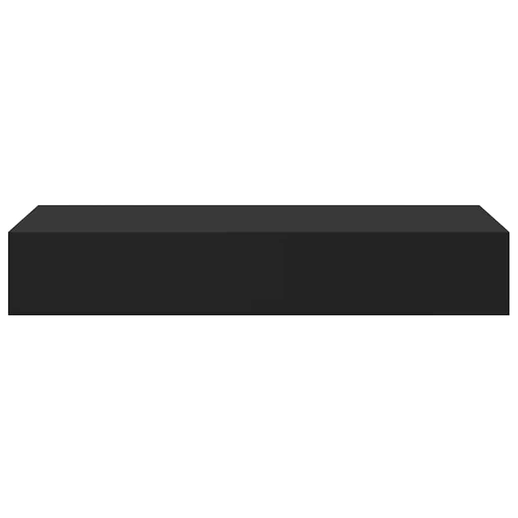 Wandregal mit Schublade Schwarz 60x23,5x10 cm MDF
