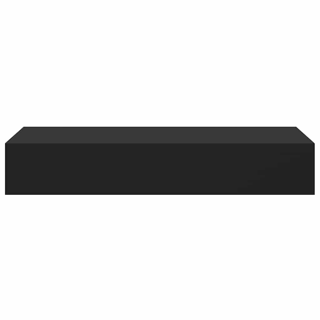Wandregale mit Schubladen 2 Stk. Schwarz 60x23,5x10 cm MDF