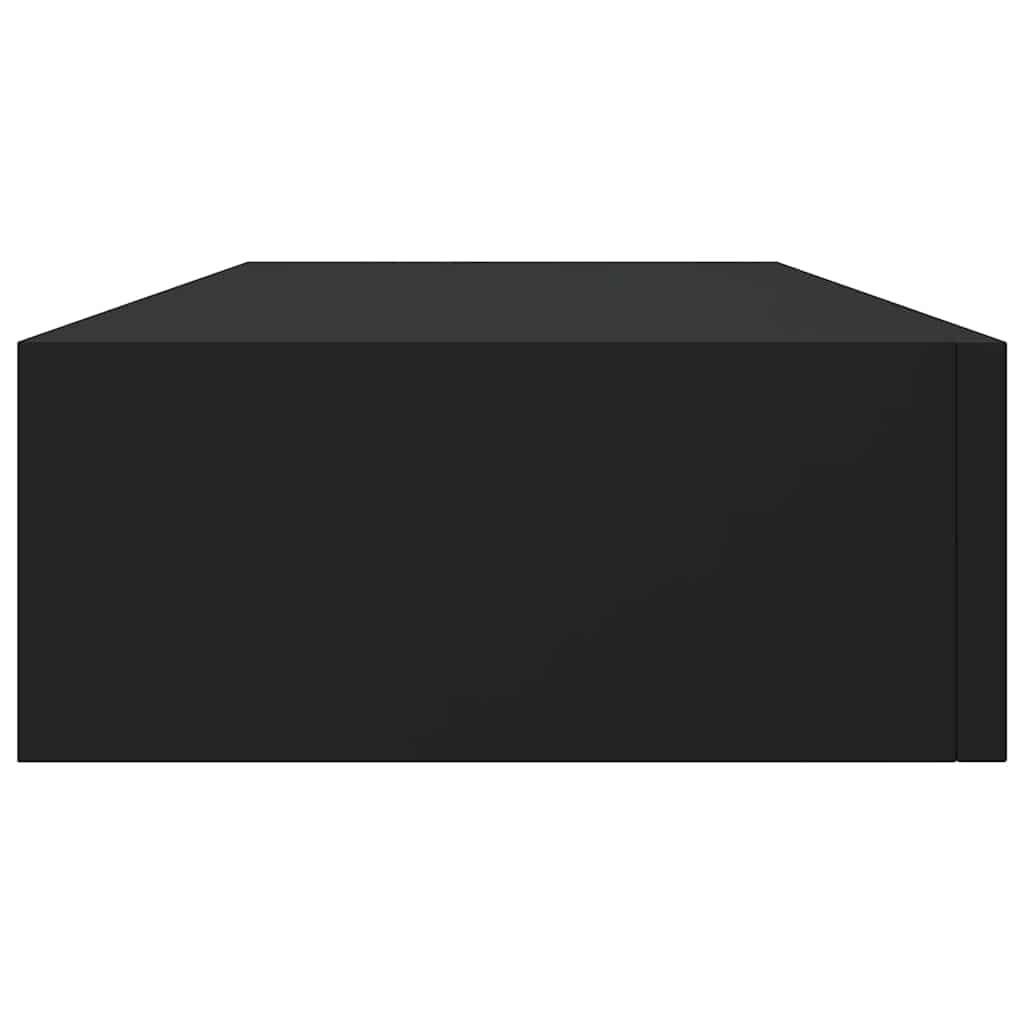 Wandregale mit Schubladen 2 Stk. Schwarz 60x23,5x10 cm MDF