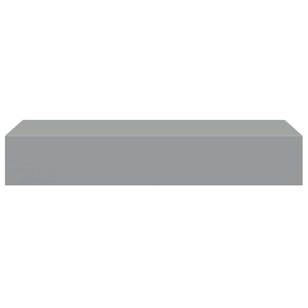 Wandregal mit Schublade Grau 60x23,5x10 cm MDF