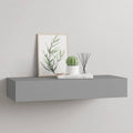 Wandregal mit Schublade Grau 60x23,5x10 cm MDF
