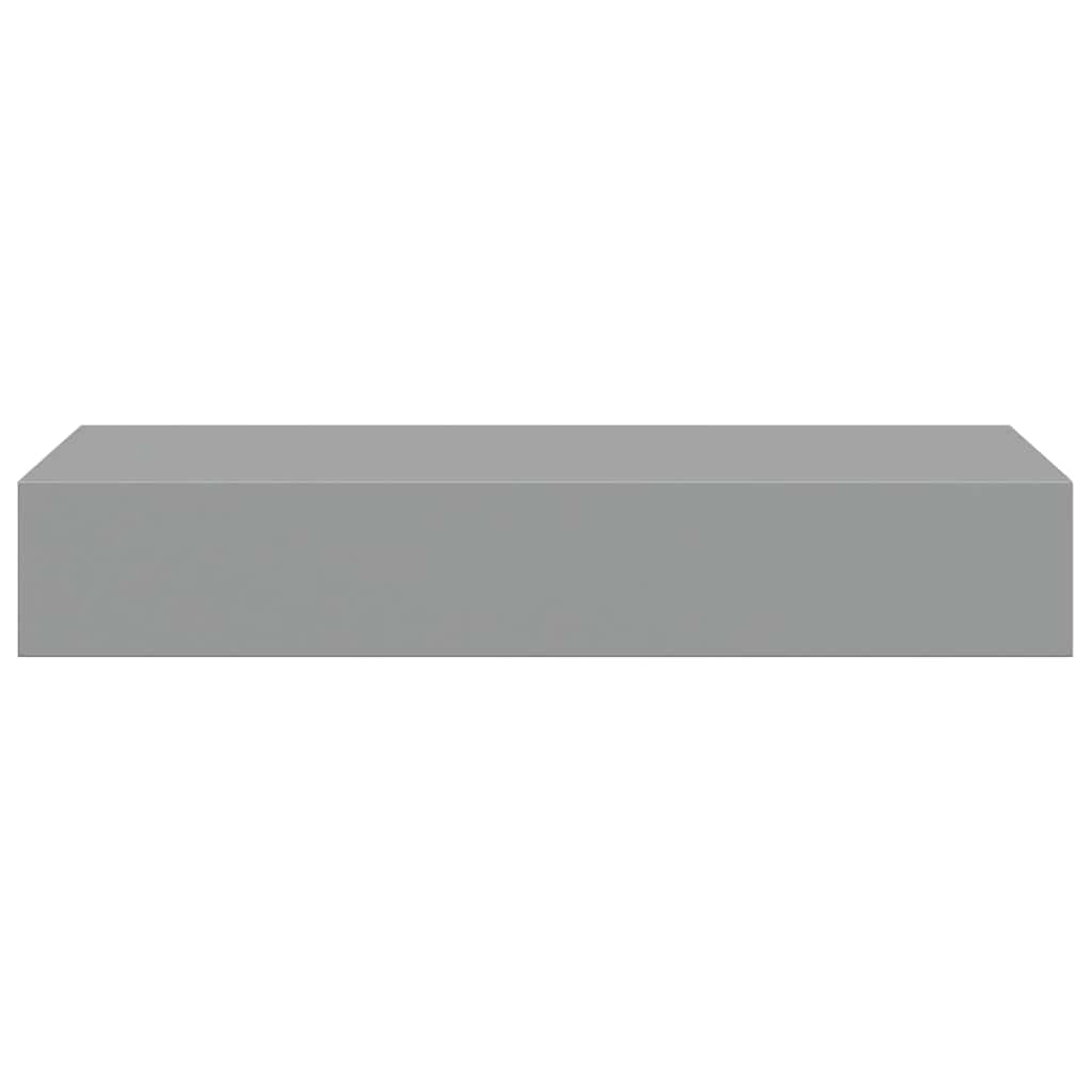 Wandregale mit Schubladen 2 Stk. Grau 60x23,5x10 cm MDF