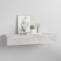 Wandregal mit Schublade Betongrau 60x23,5x10 cm MDF