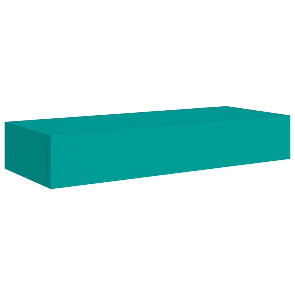 Wand-Schubladenregal Blau 60x23,5x10 cm MDF