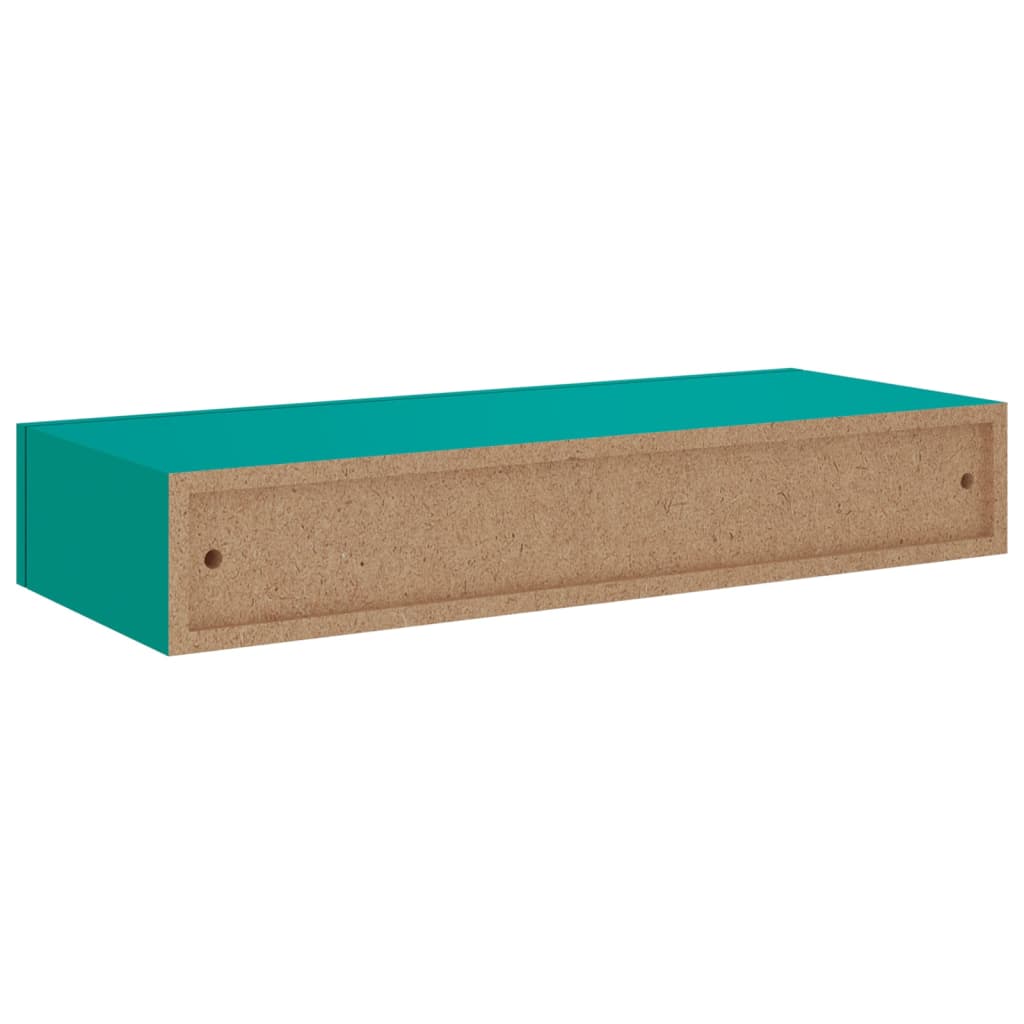 Wand-Schubladenregal Blau 60x23,5x10 cm MDF
