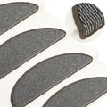 Stufenmatten 15 Stk. 56x17x3 cm Grau Halbrund