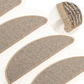 Stufenmatten 15 Stk. 56x17x3 cm Braun Halbrund