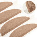Stufenmatten 15 Stk. 56x17x3 cm Hellbraun Halbrund