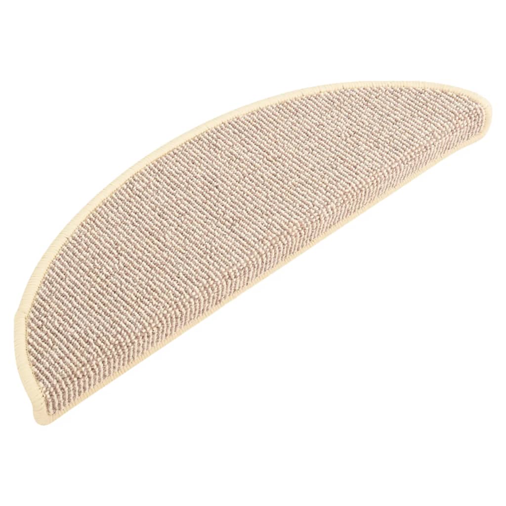 Stufenmatten 15 Stk. 56x17x3 cm Weiß und Braun Halbrund