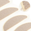 Stufenmatten 15 Stk. 56x17x3 cm Weiß und Braun Halbrund