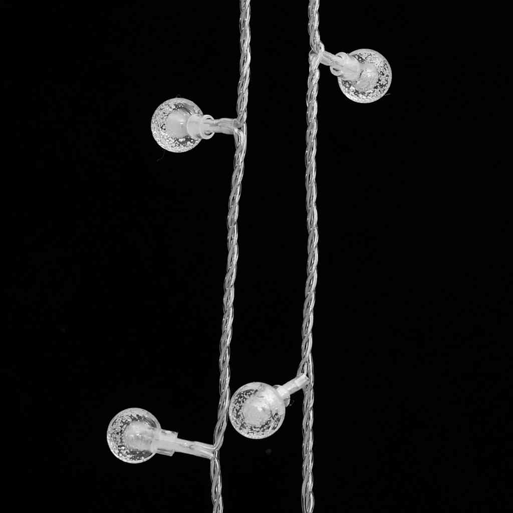 Lichterkette Kugeln 20 m 200 LED Kaltweiß 8 Funktionen