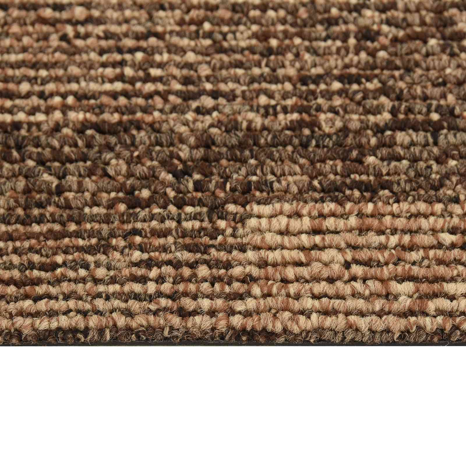 Boden Teppich 20 pcs Braun 50 x 50 cm PP