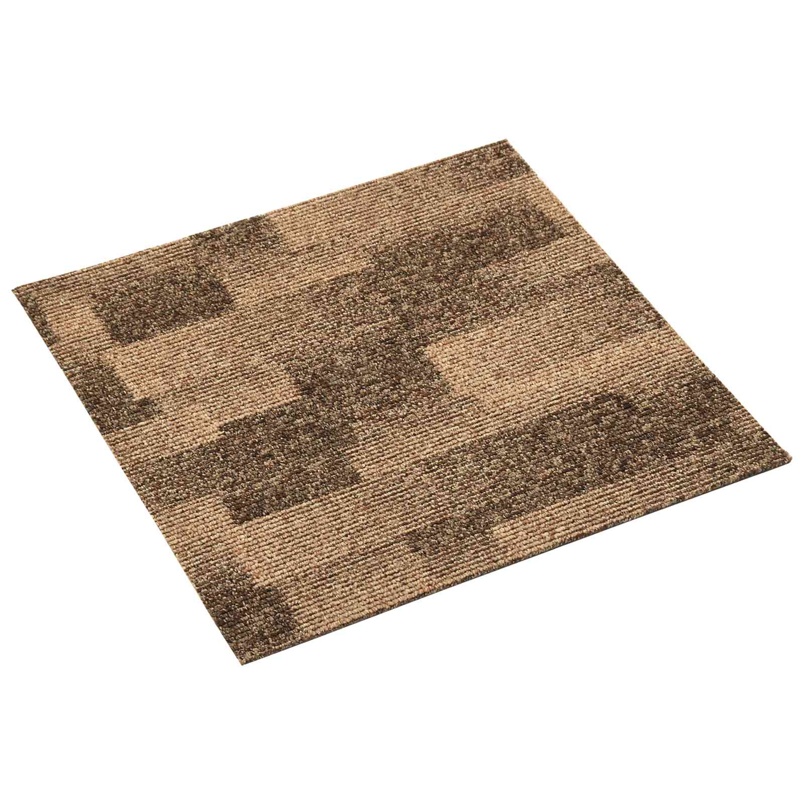 Boden Teppich 20 pcs Braun 50 x 50 cm PP