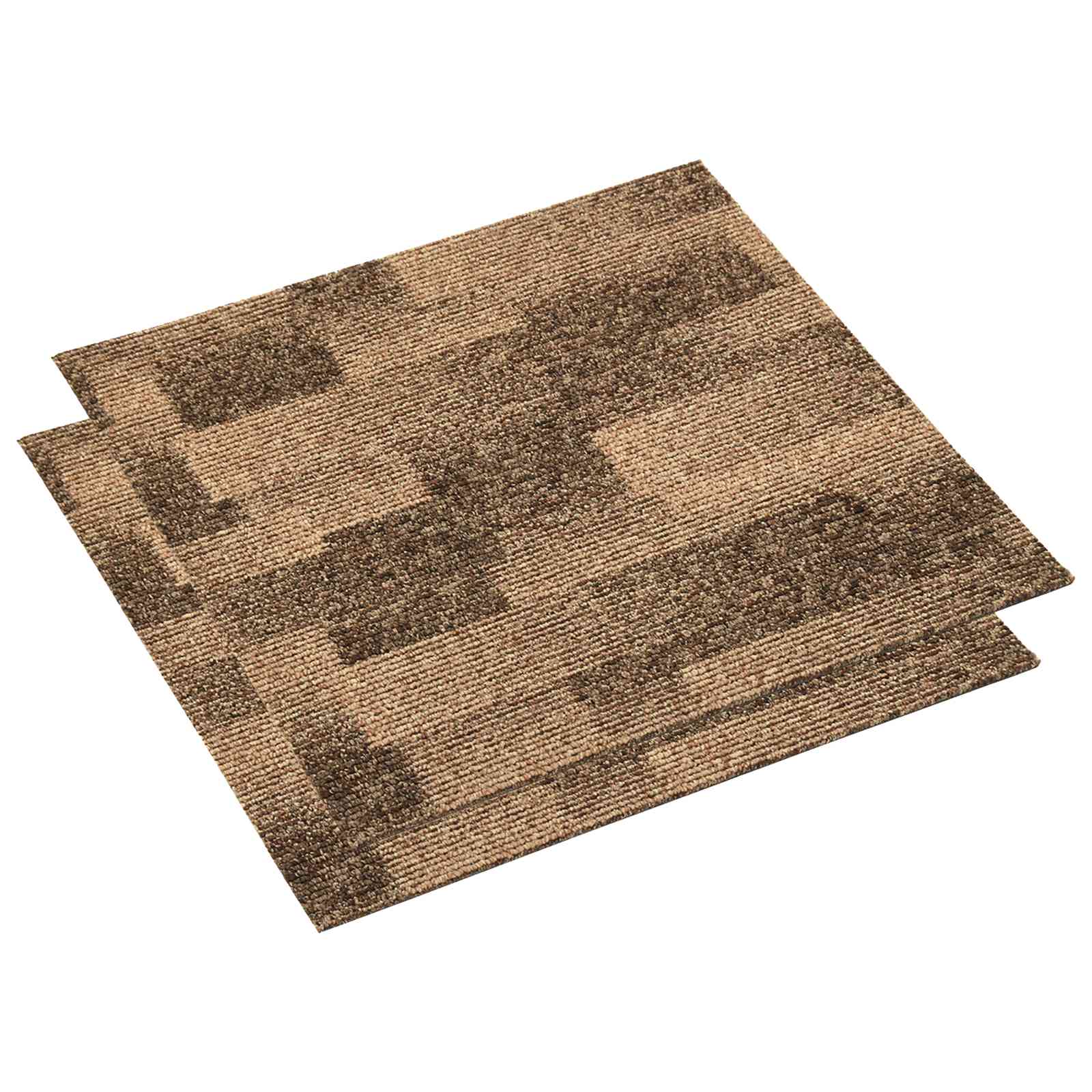 Boden Teppich 20 pcs Braun 50 x 50 cm PP