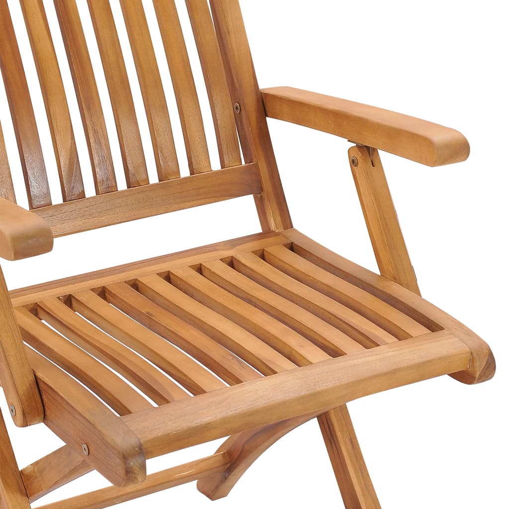 Klappbare Gartenstühle mit Kissen 6 Stk. Massivholz Teak