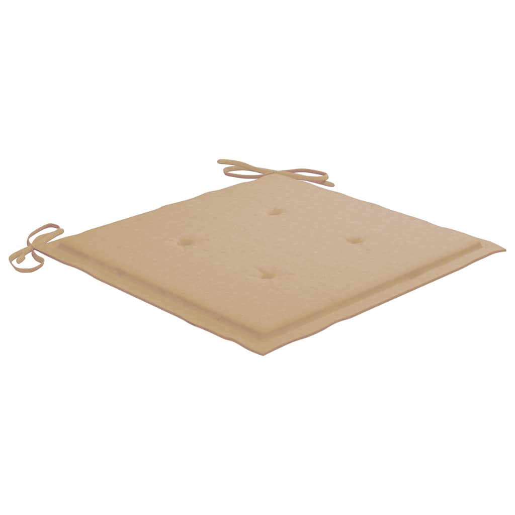 Klappbare Gartenstühle mit Kissen 6 Stk. Massivholz Teak