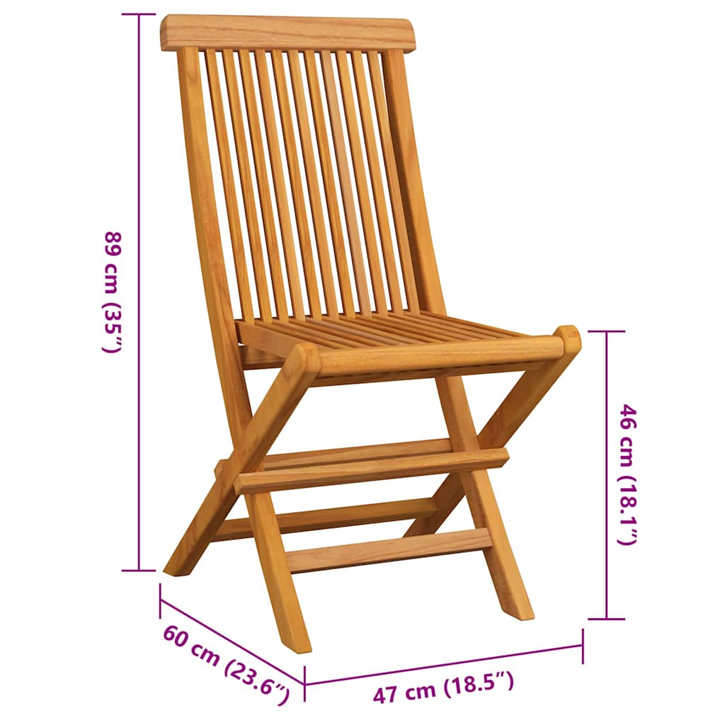 Gartenstühle mit Weinroten Kissen 8 Stk. Massivholz Teak