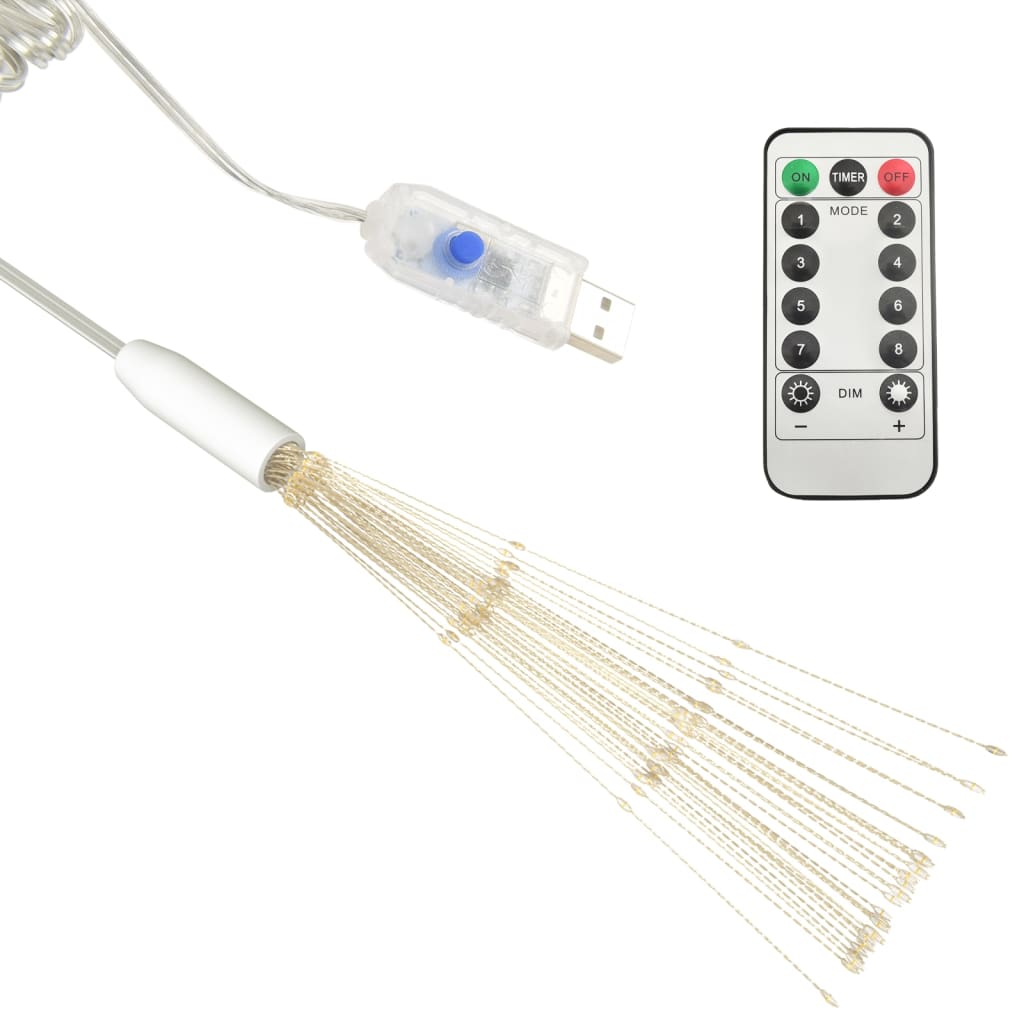 Feuerwerkslicht Weihnachtsdeko Warmweiß 20 cm 140 LEDs