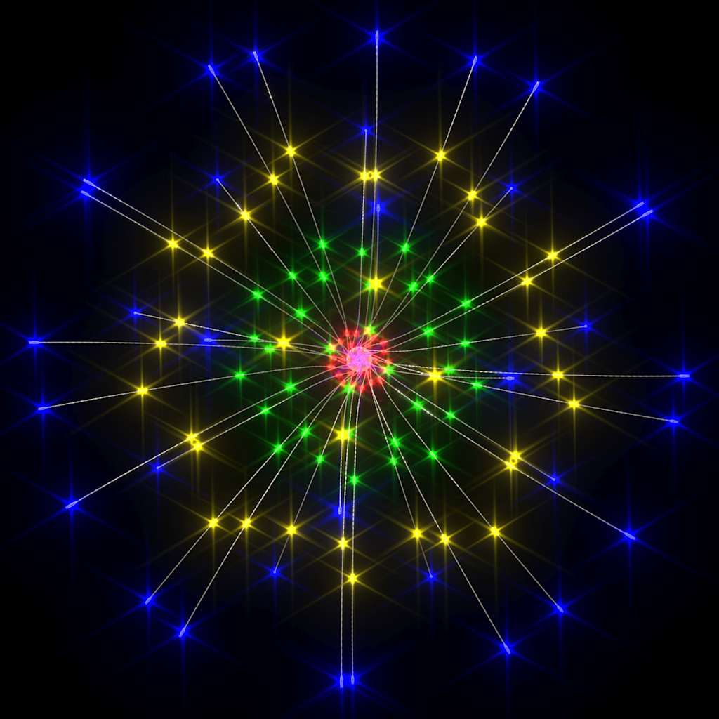 Feuerwerkslichter 2 Stk. Weihnachtsdeko Mehrfarbig 20cm 280LEDs