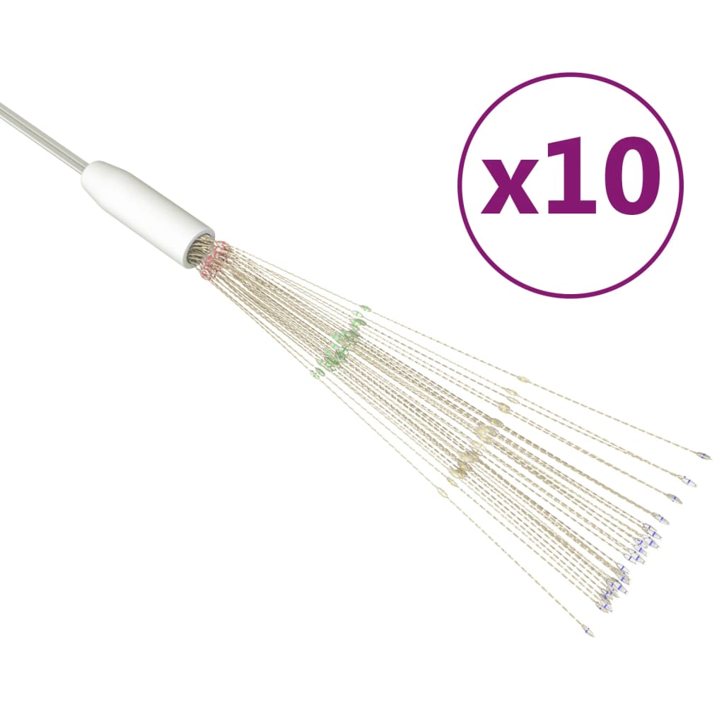 Feuerwerkslichter 10 Stk. Mehrfarbig 20 cm 1400 LEDs