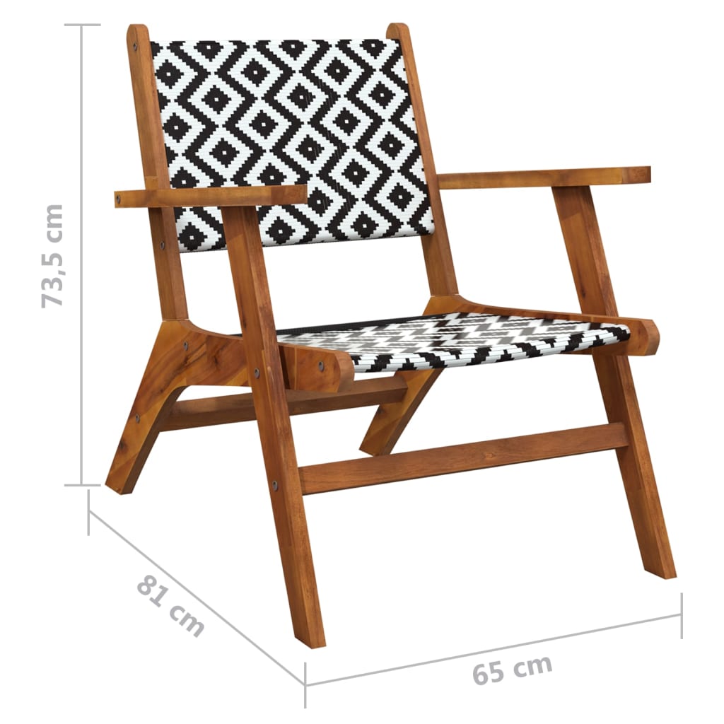 3-tlg. Bistro-Set Massivholz Akazie