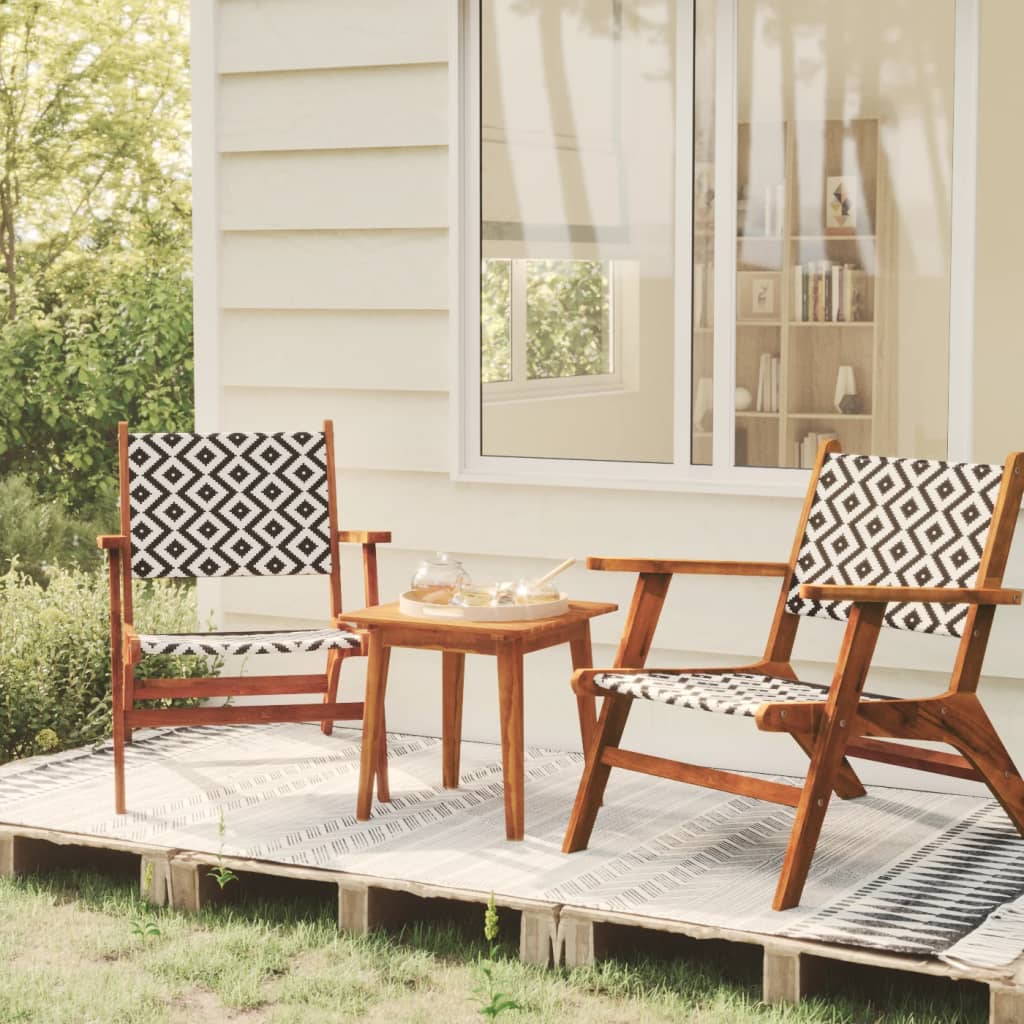 3-tlg. Bistro-Set Massivholz Akazie