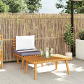2-tlg. Garten-Lounge-Set mit Kissen Massivholz Akazie