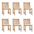 Gartenstühle 6 Stk. mit Kissen Massivholz Teak